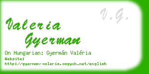 valeria gyerman business card